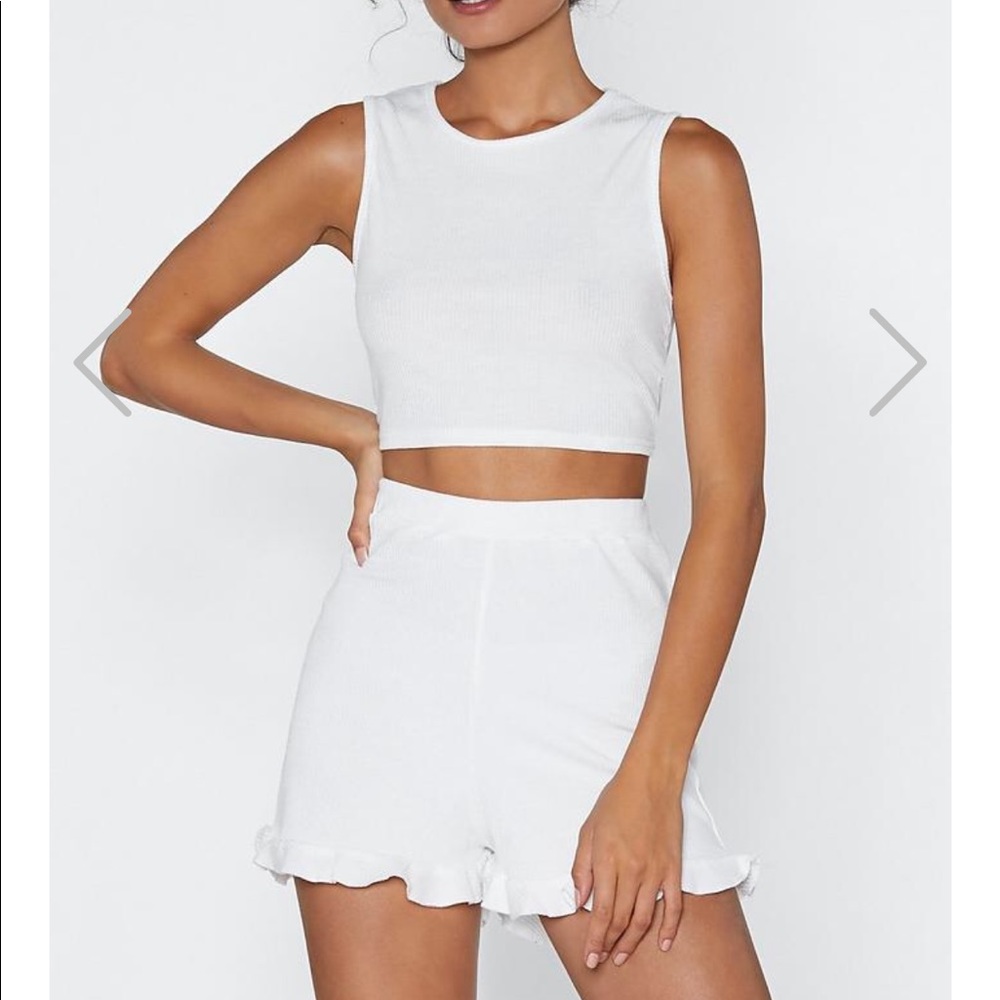 White playsuit